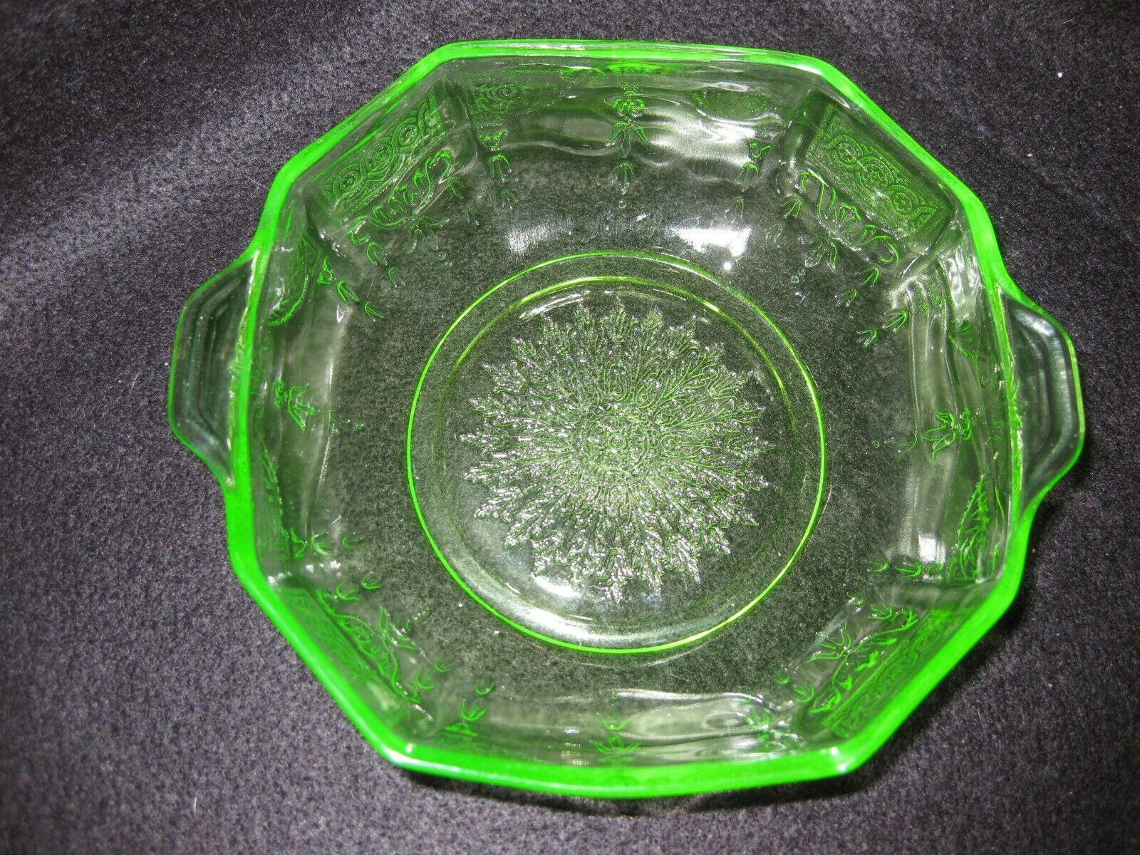 Vintage Green Princess 5 1/2" Oatmeal Bowl 1931-1934 Hocking Glass Company