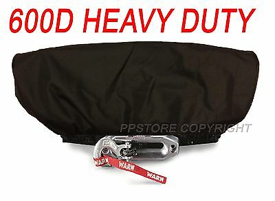 Waterproof Soft Winch Cover - Fits 12,000 Lb Wireless Winch + Other Winches Blk
