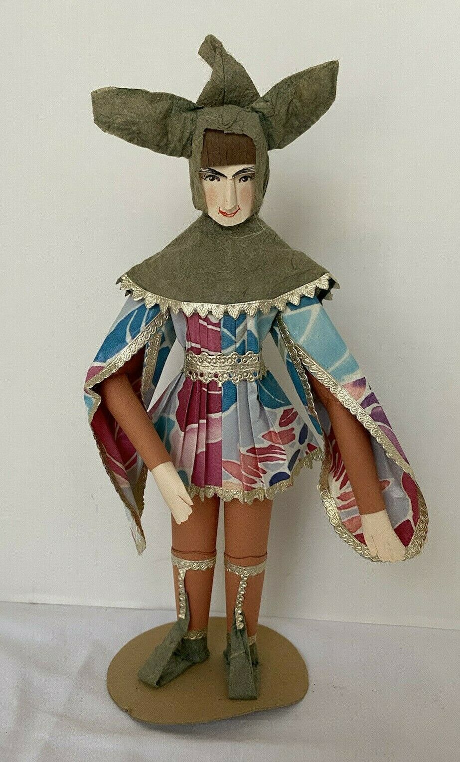 Niada Artist Doll By Mirren Barrie, “the Jester” 1997, Made Of Paper!