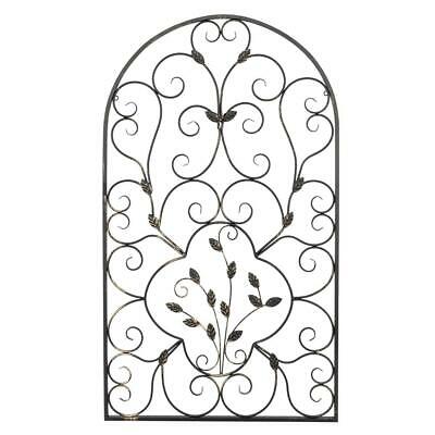 Arched Wrought Iron Wall Art Vintage Tuscan Indoor Outdoor Gate Decor Us Stock