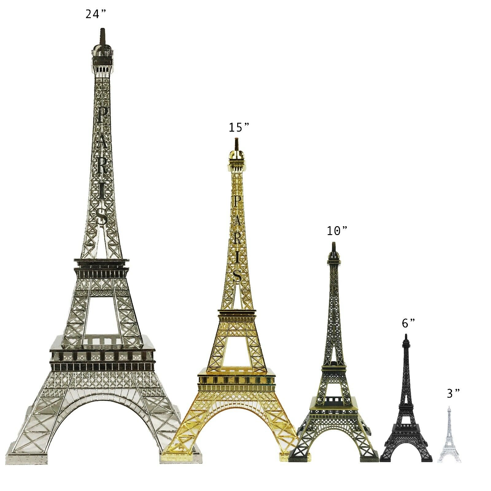 Allgala Eiffel Tower Statue Decor Alloy Metal Various Color And Size